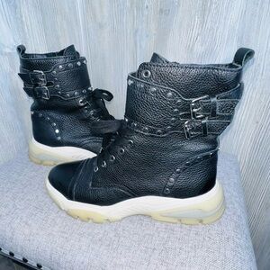 Sam Edelman Resnie Studded Sneaker Combat Boots